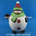 Christmas snowman shape ceramic candle holder for decorations
